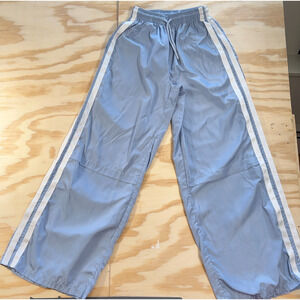 Edikted Track Pants Womens XS Estimate Blue White Stripe Elastic Waist Wide Leg